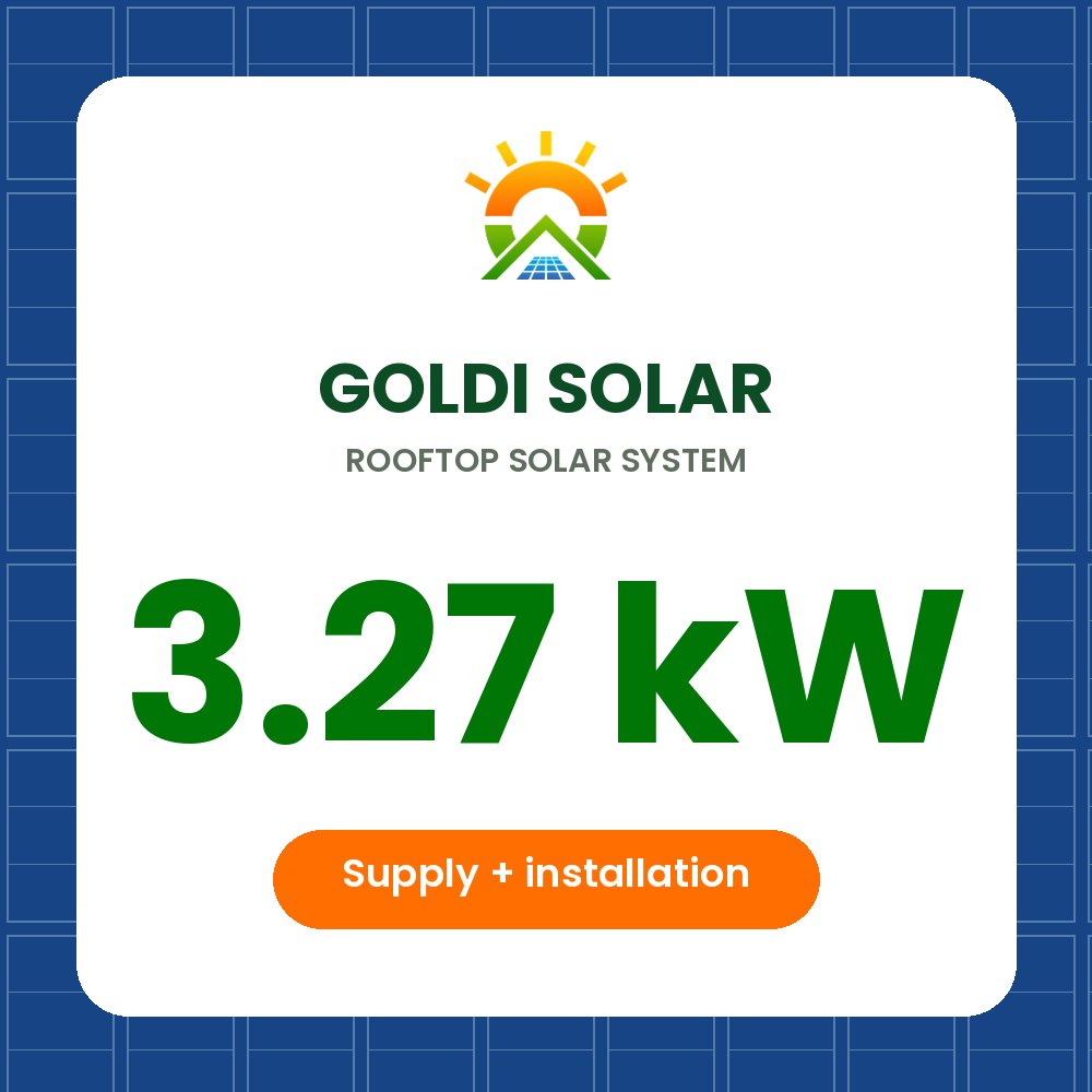 Goldi Solar — 3.27 kW Rooftop System